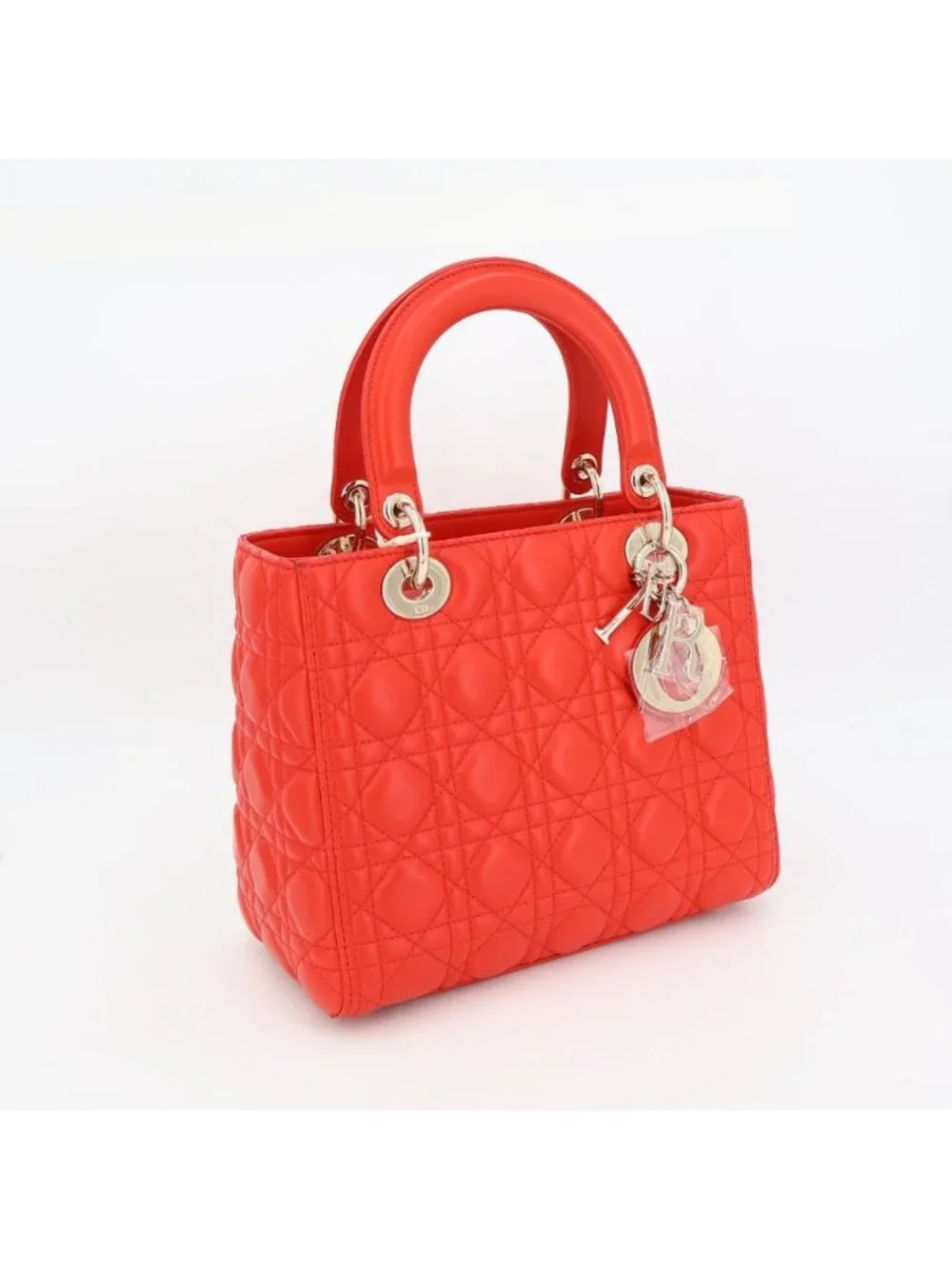 Dior Lady Cannage Leather 2-Way Handbag